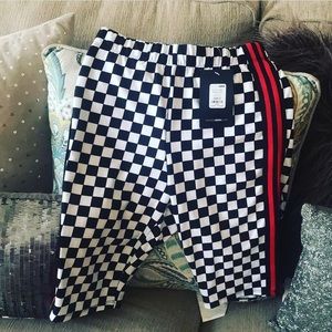 Checkered biker shorts